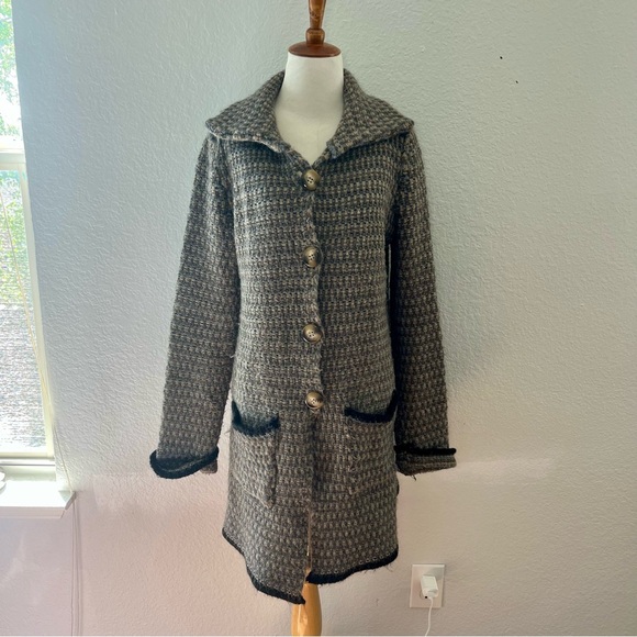 Giogio Mohair Wool Sweater Coat Women’s Size XL Made In Italy Cardigan - Picture 1 of 13